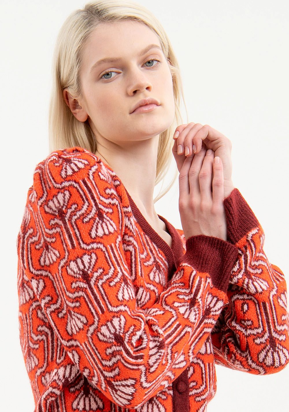 CARDIGAN JACQUARD FLOWERY