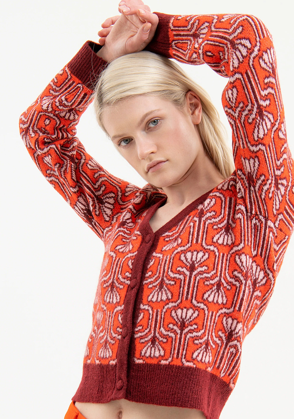 CARDIGAN JACQUARD FLOWERY