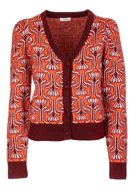 CARDIGAN JACQUARD FLOWERY