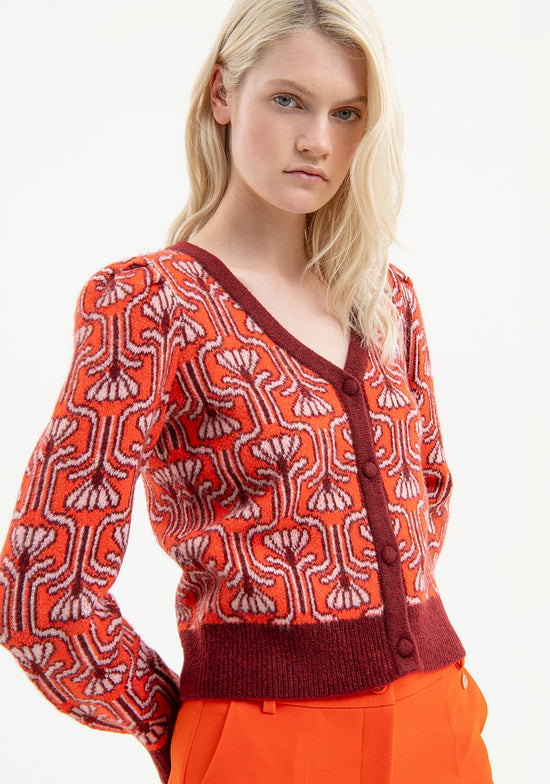 CARDIGAN JACQUARD FLOWERY