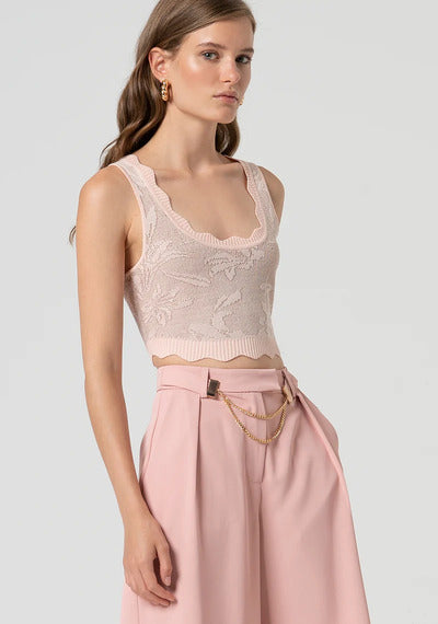 CROP TOP DE  MALHA