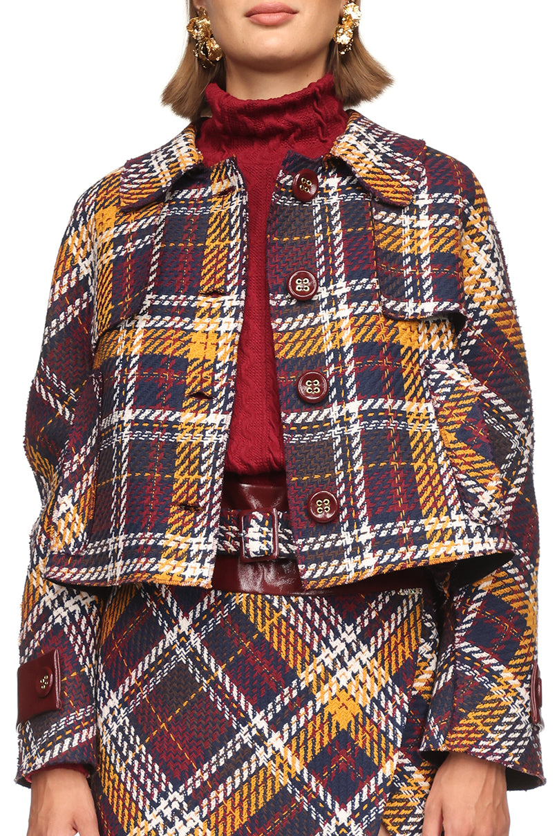 TRENCH COAT CURTO TWEED